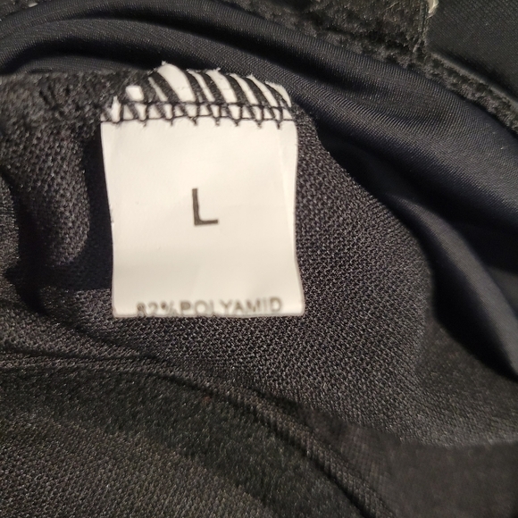 NWT Ecruve Black Striped Monokini Padded Swimsuit - Picture 6 of 8